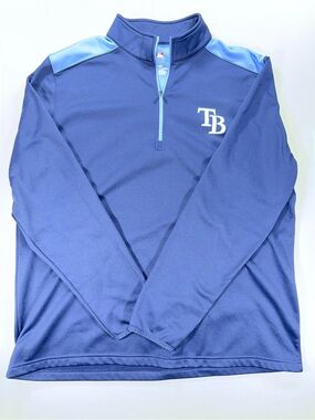 Fanatics Tampa Bay Rays MLB 1/4 Zip Pullover Sweatshirt - Men's XL
